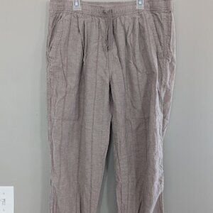 Patagonia Womens Island Hemp Beach Pants Elastic Waist Brown Size Medium